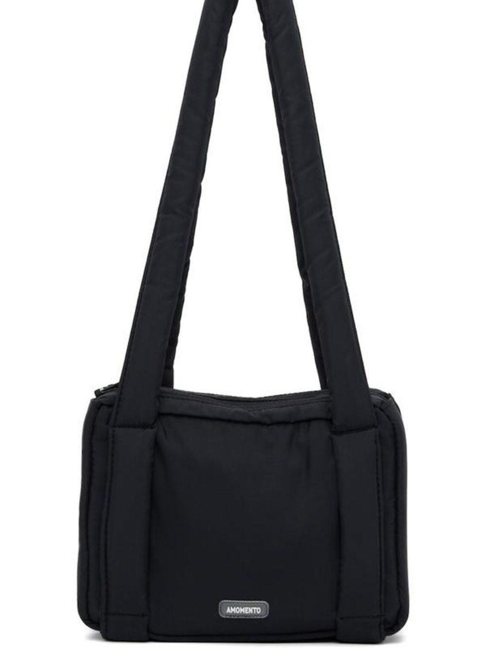 Amomento Black Puffer Crossbody Shoulder Bag Korean Designer